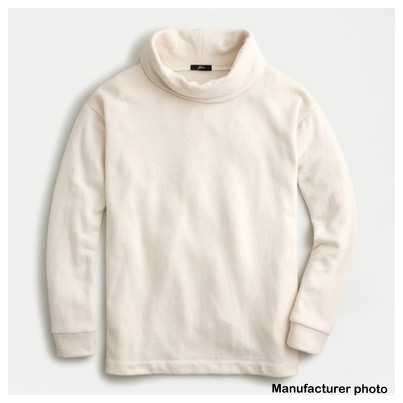 J. Crew Funnelneck Fleece Sweatshirt - Picture 9 of 9